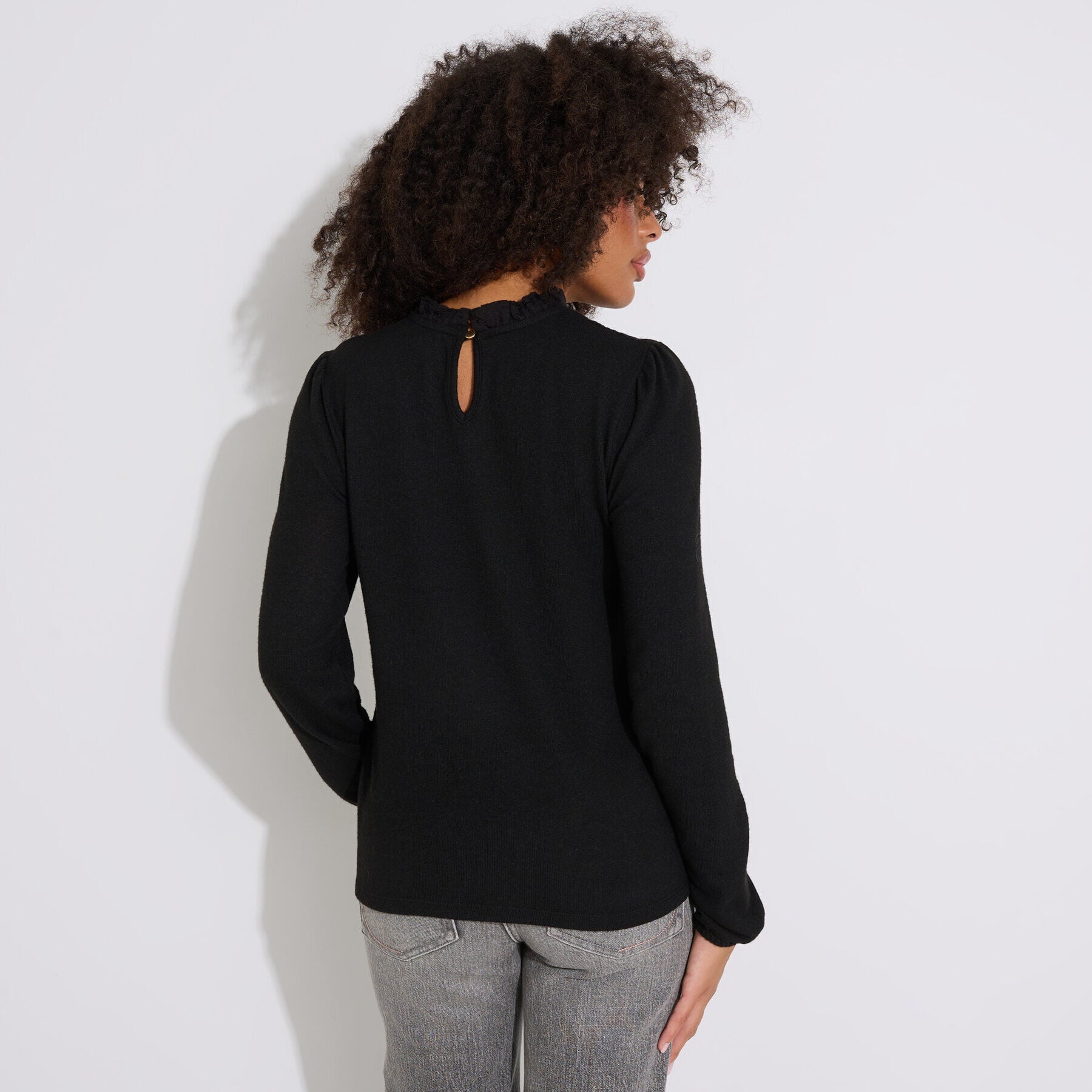 T-shirt col victorien femme