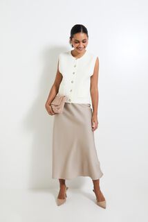 Jupe longue satinée femme
