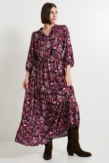 Robe longue imprimée femme