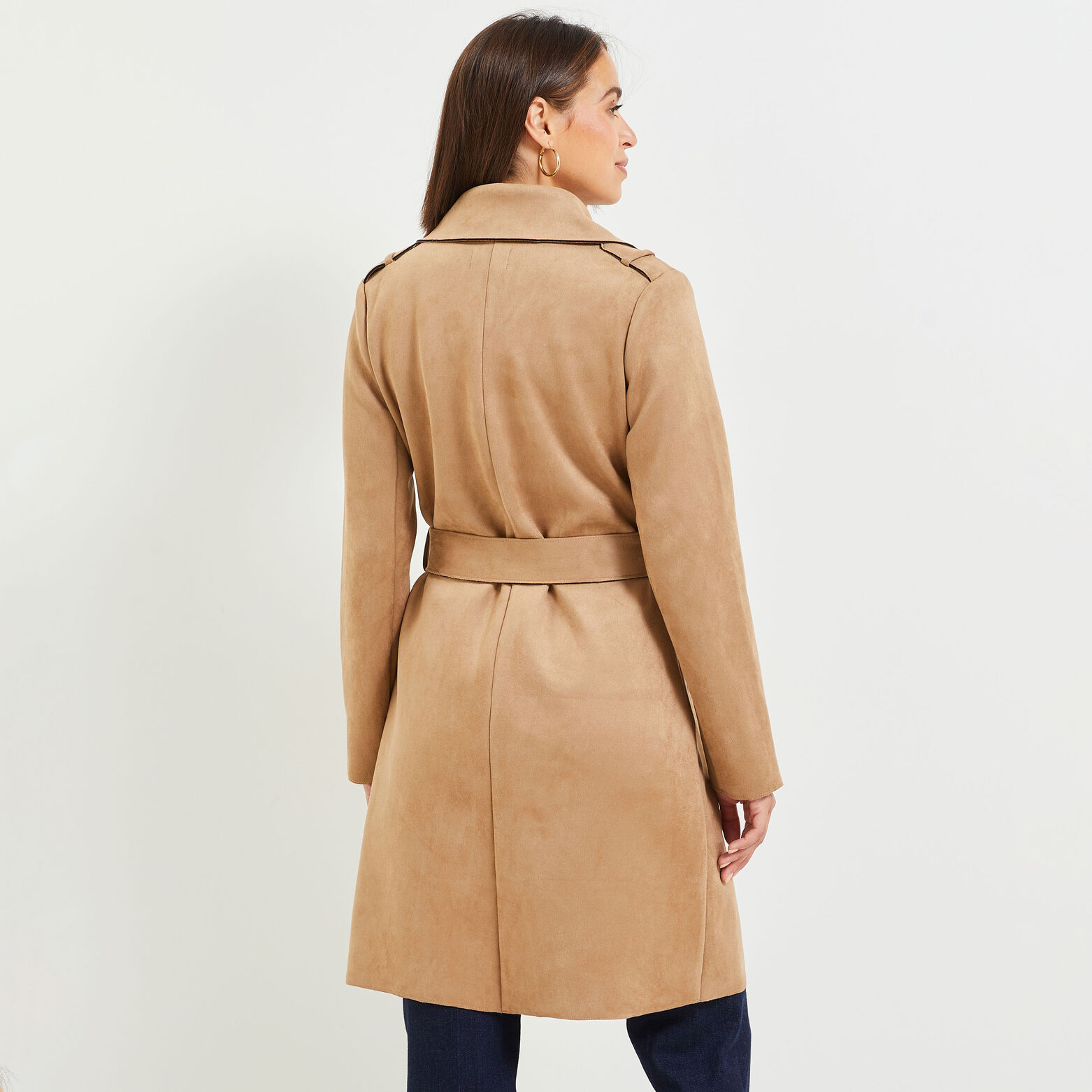 Trench suedine femme