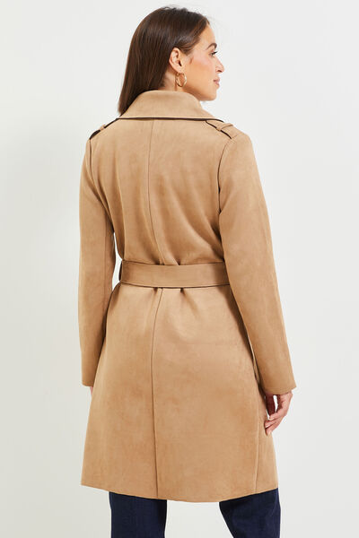 Trench suedine femme