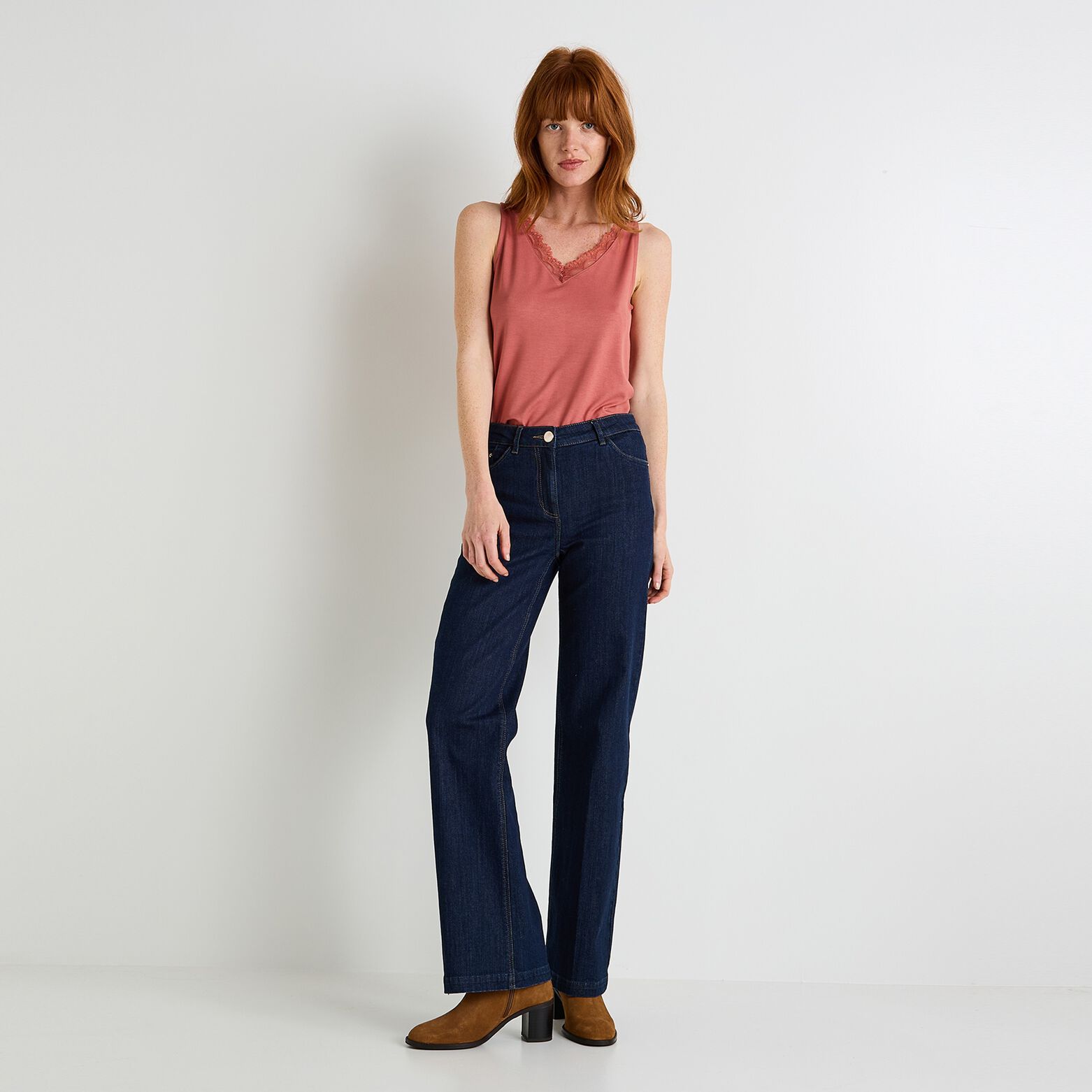 Débardeur col V femme
