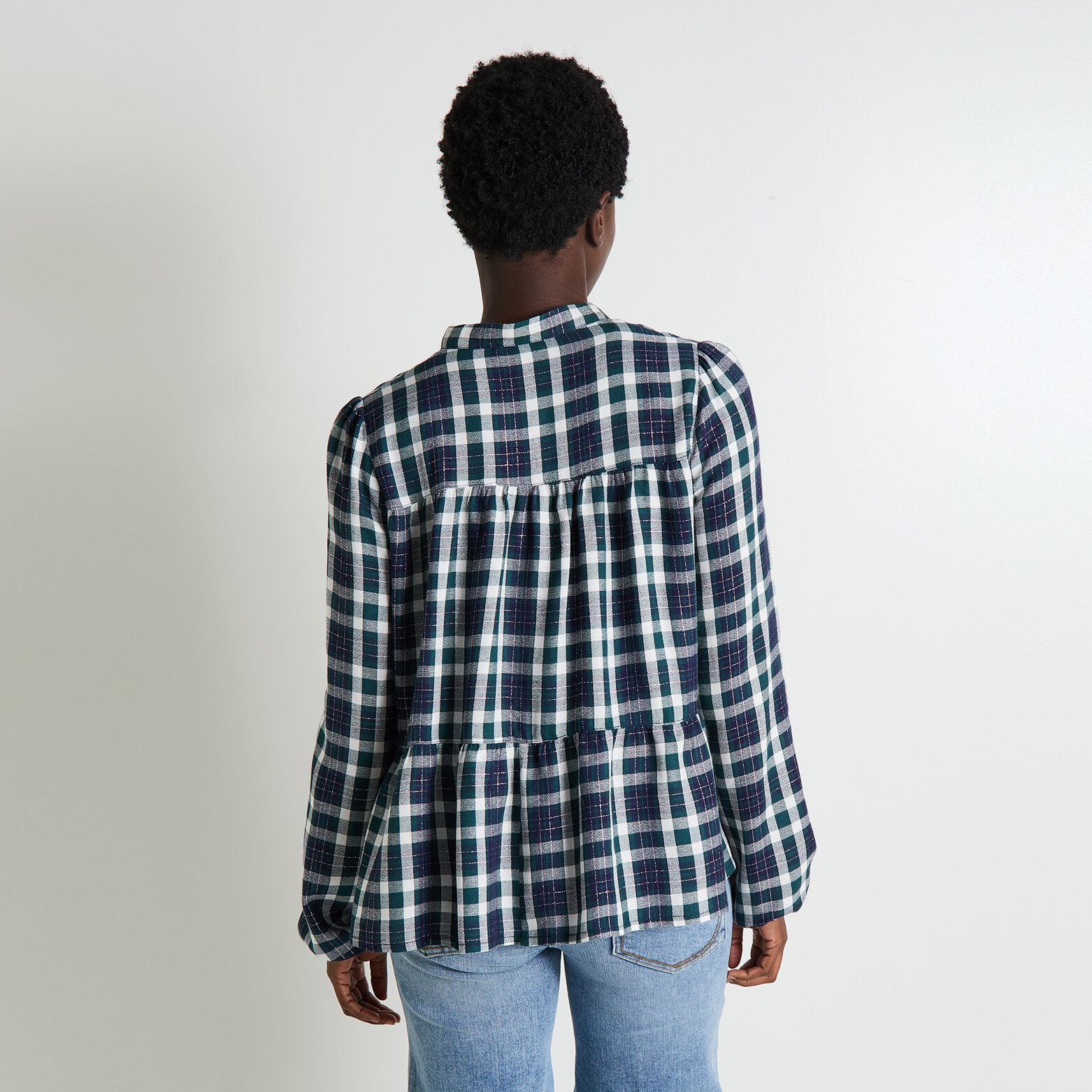 Blouse col V femme
