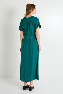 Robe longue satinée femme