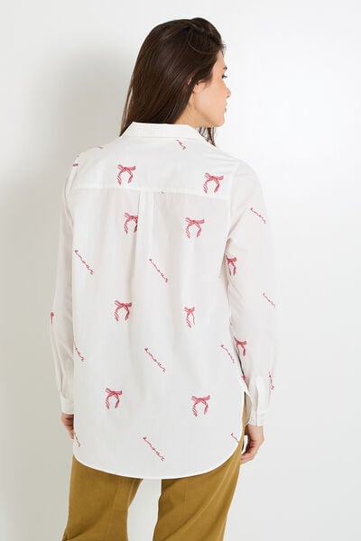 Chemise nœuds brodés femme