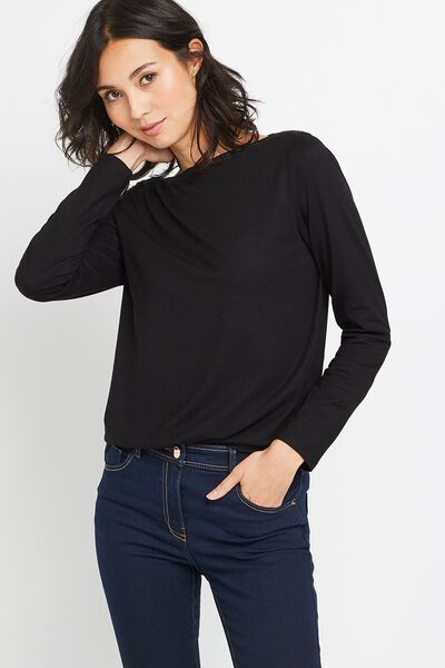T-shirt col bateau femme