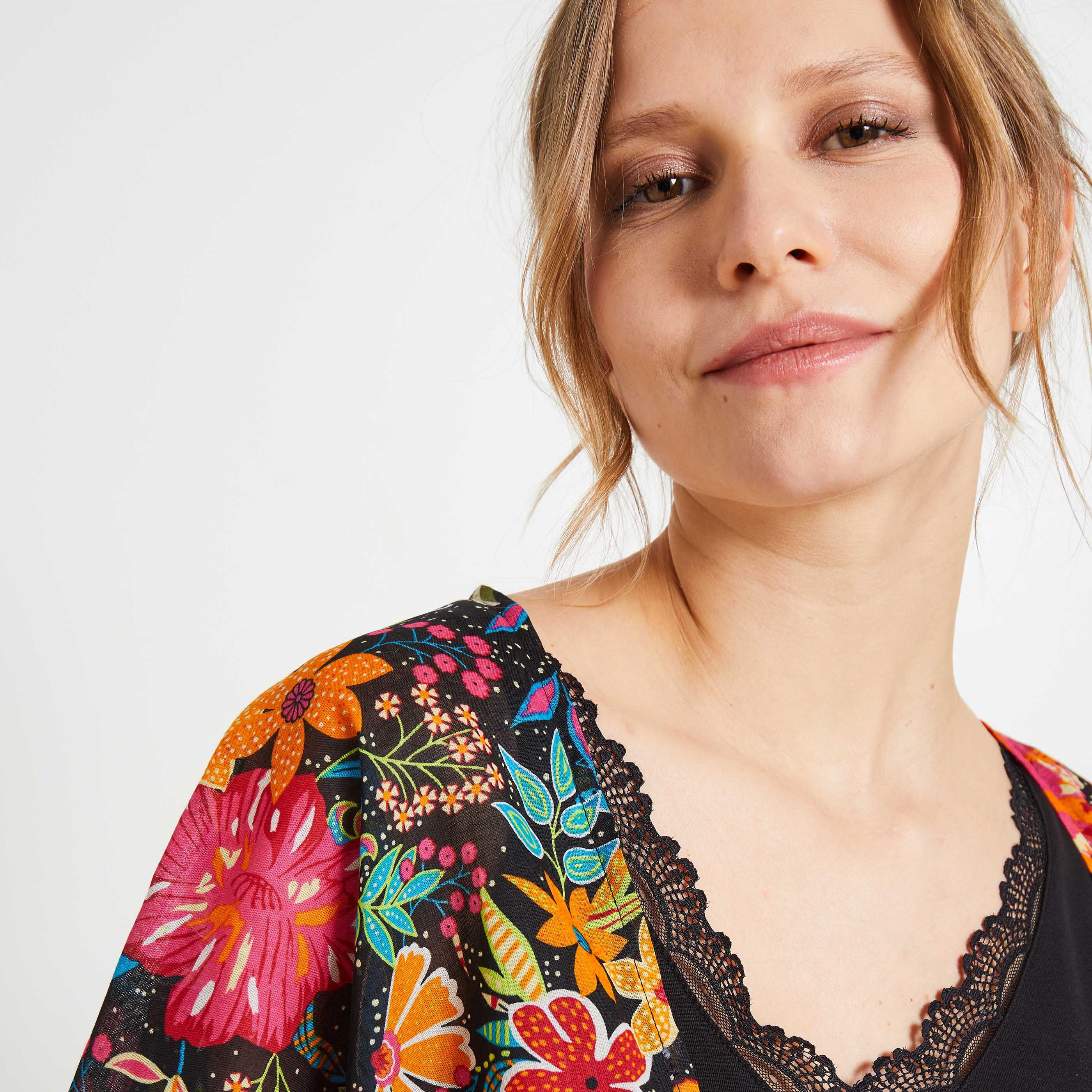 Par&eacute;o imprim&eacute; tropical femme