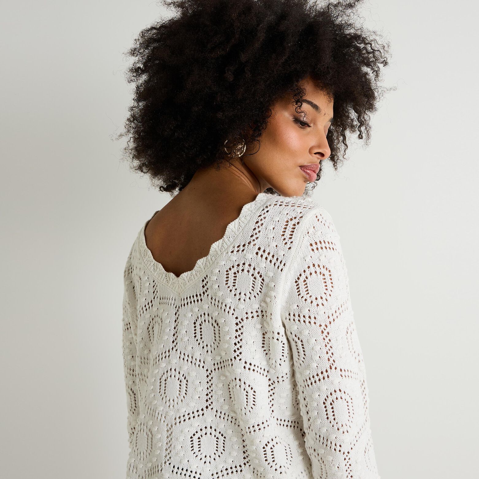 Pull jeux de points femme