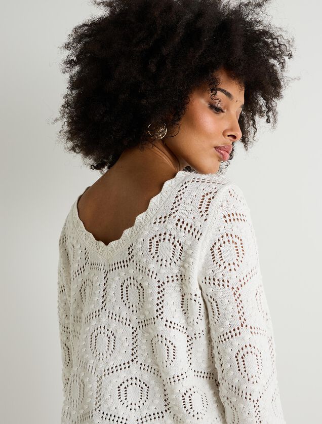 Pull jeux de points femme