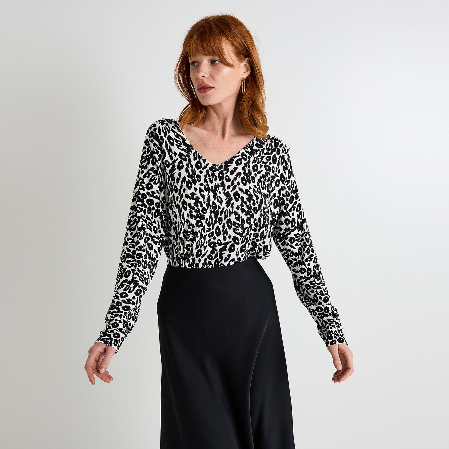 Pull col V femme