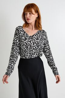 Pull col V femme