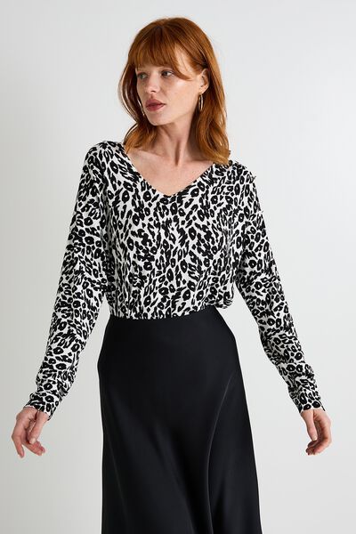 Pull col V femme