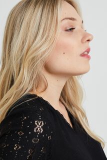 Blouse details ajourés femme