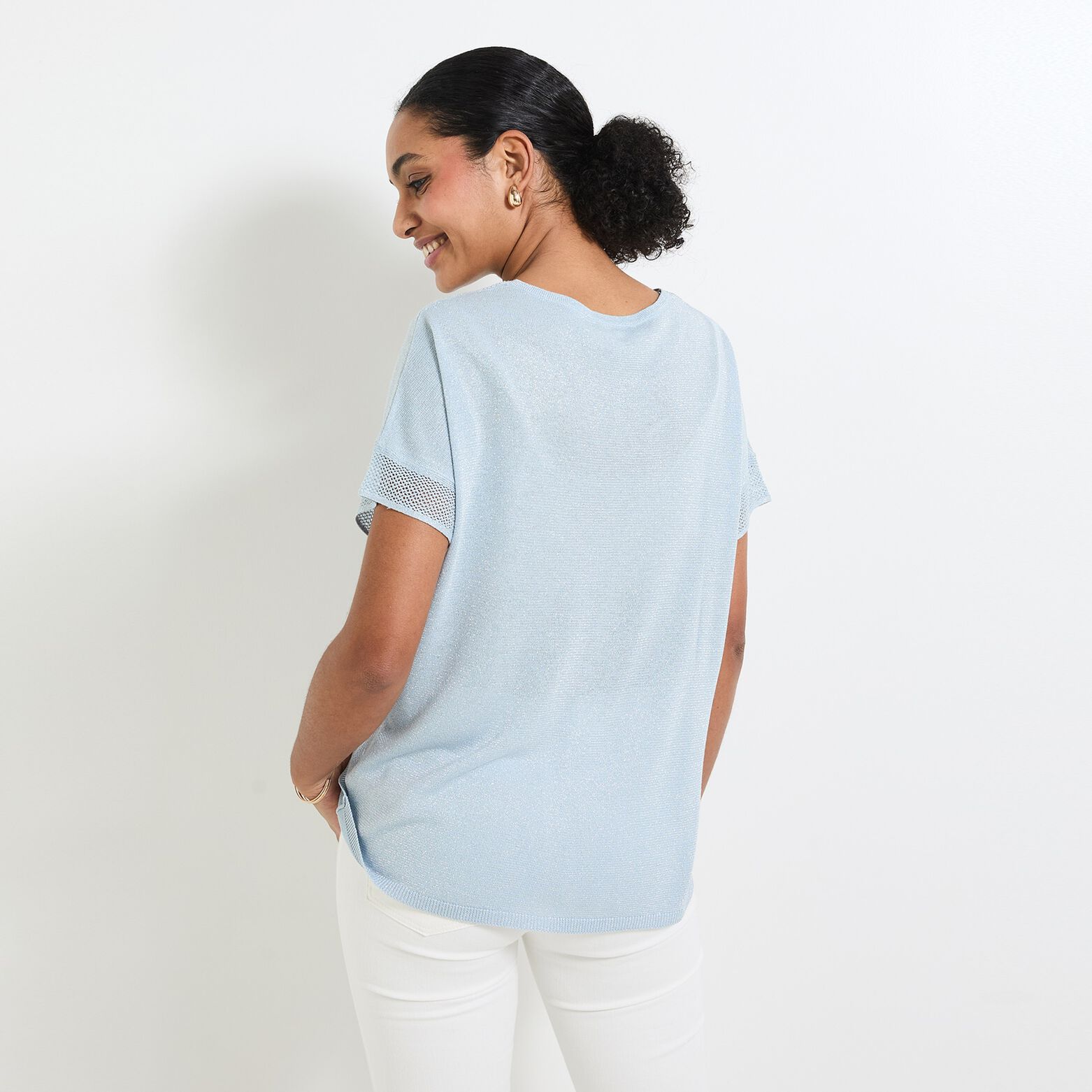 Pull manches courtes femme
