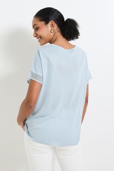 Pull manches courtes femme