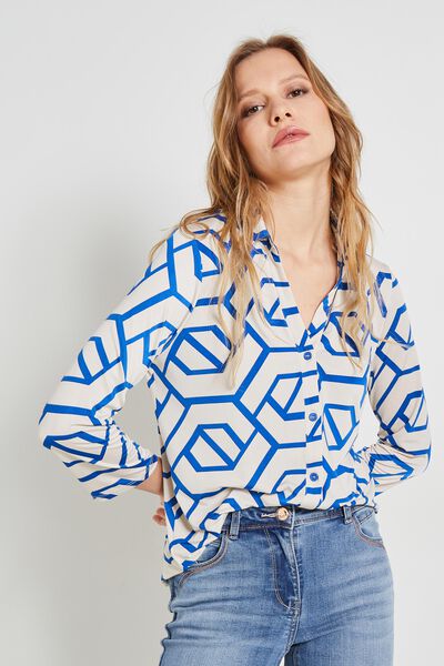 Chemise imprimé graphique femme