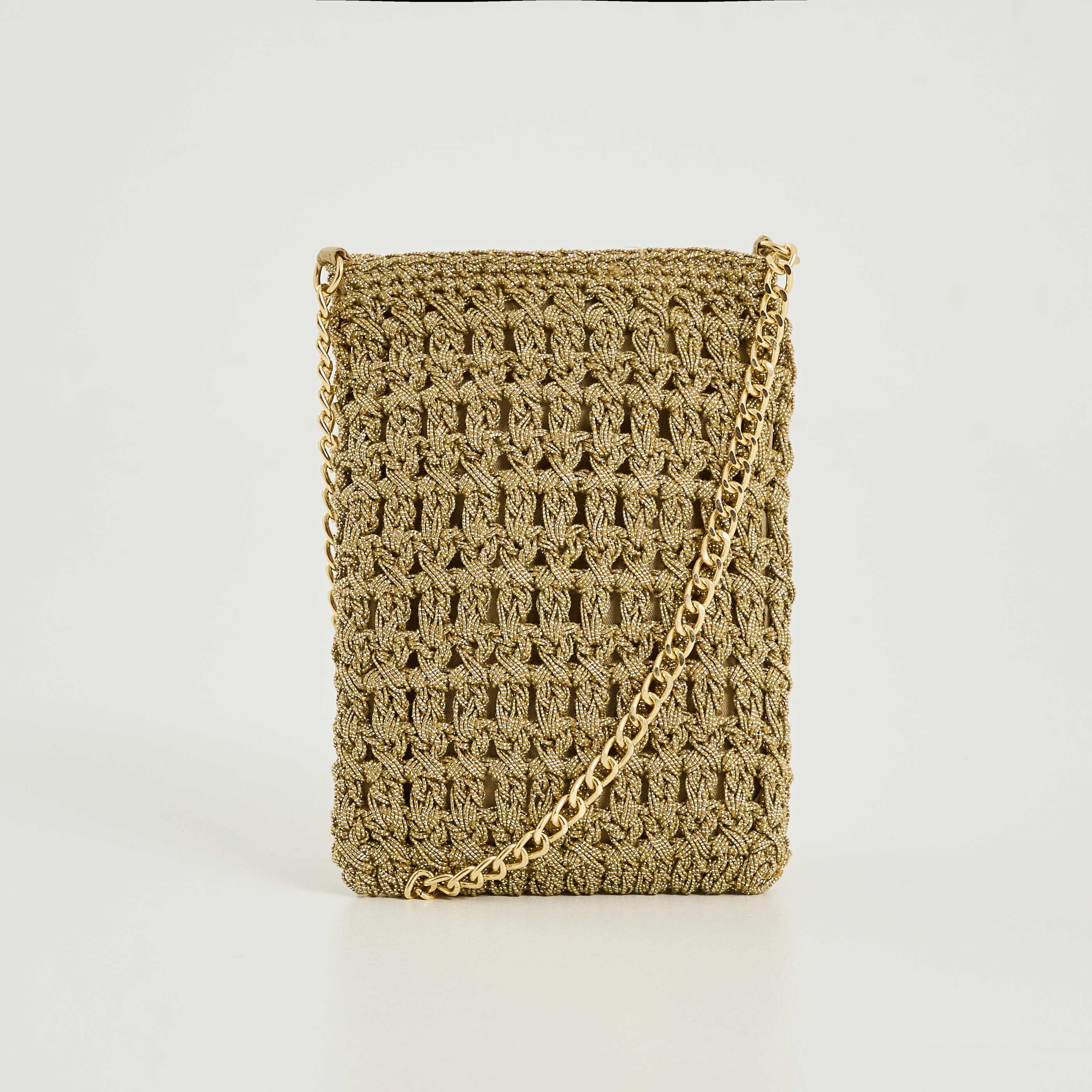 Pochette t&eacute;l&eacute;phone crochet femme