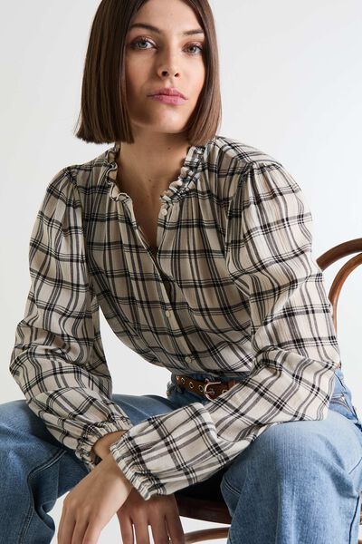 Chemise à carreaux femme