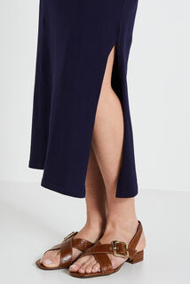 Robe longue maille femme