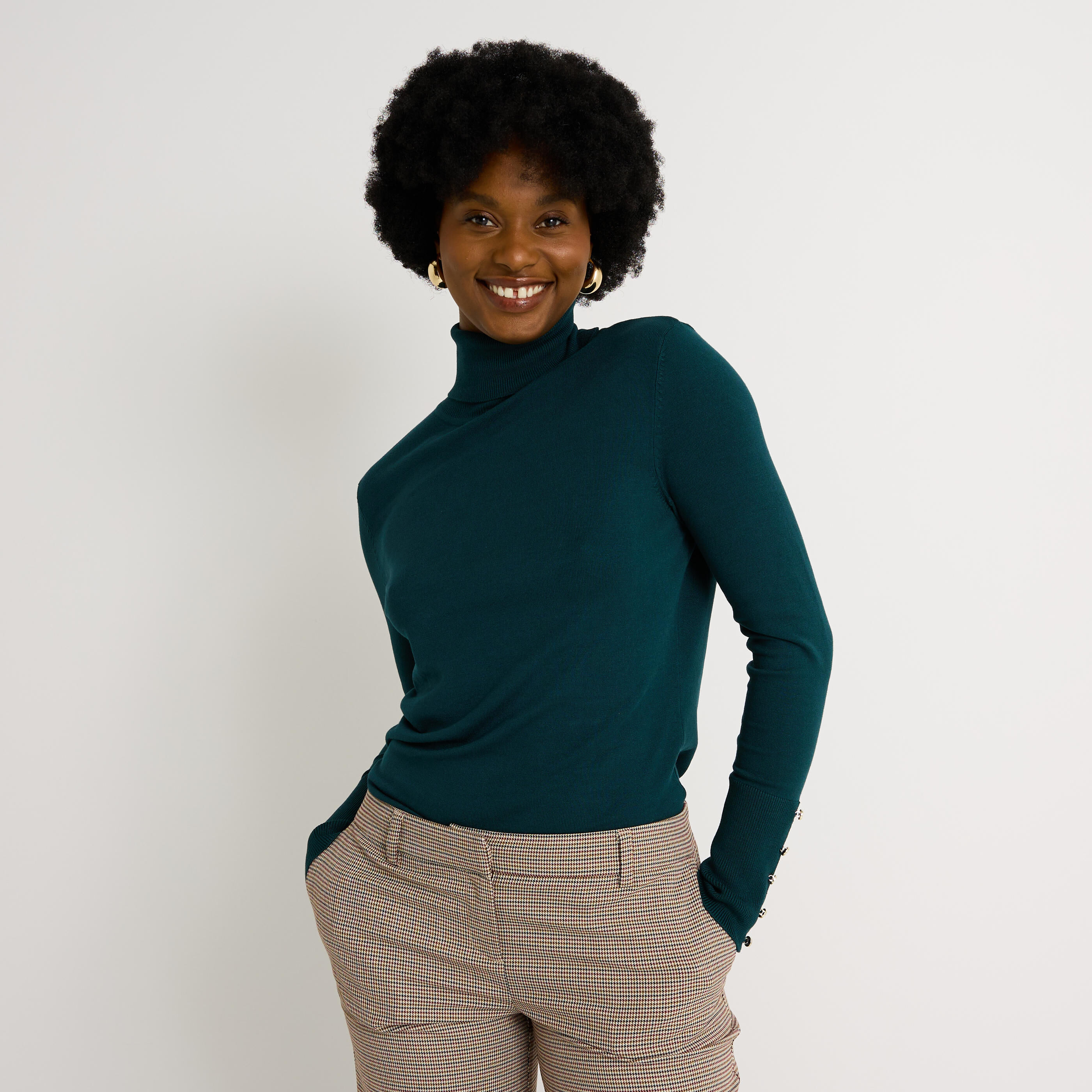 Pull col roul&eacute; femme