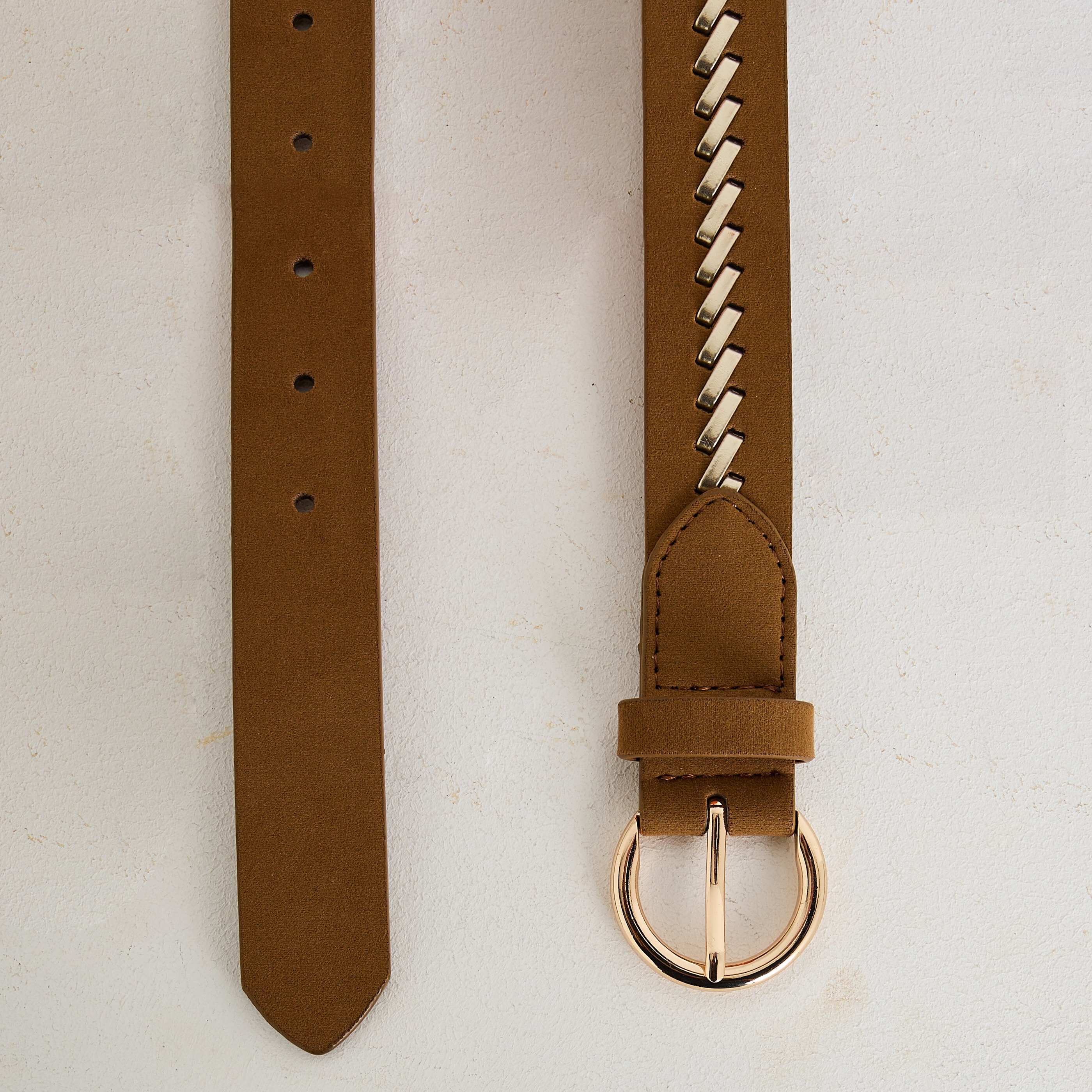 Ceinture d&eacute;tail tress&eacute; femme