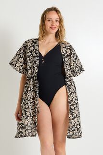 Paréo imprimé bicolore femme