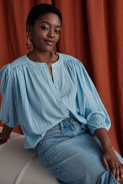 Chemise manches ballon femme