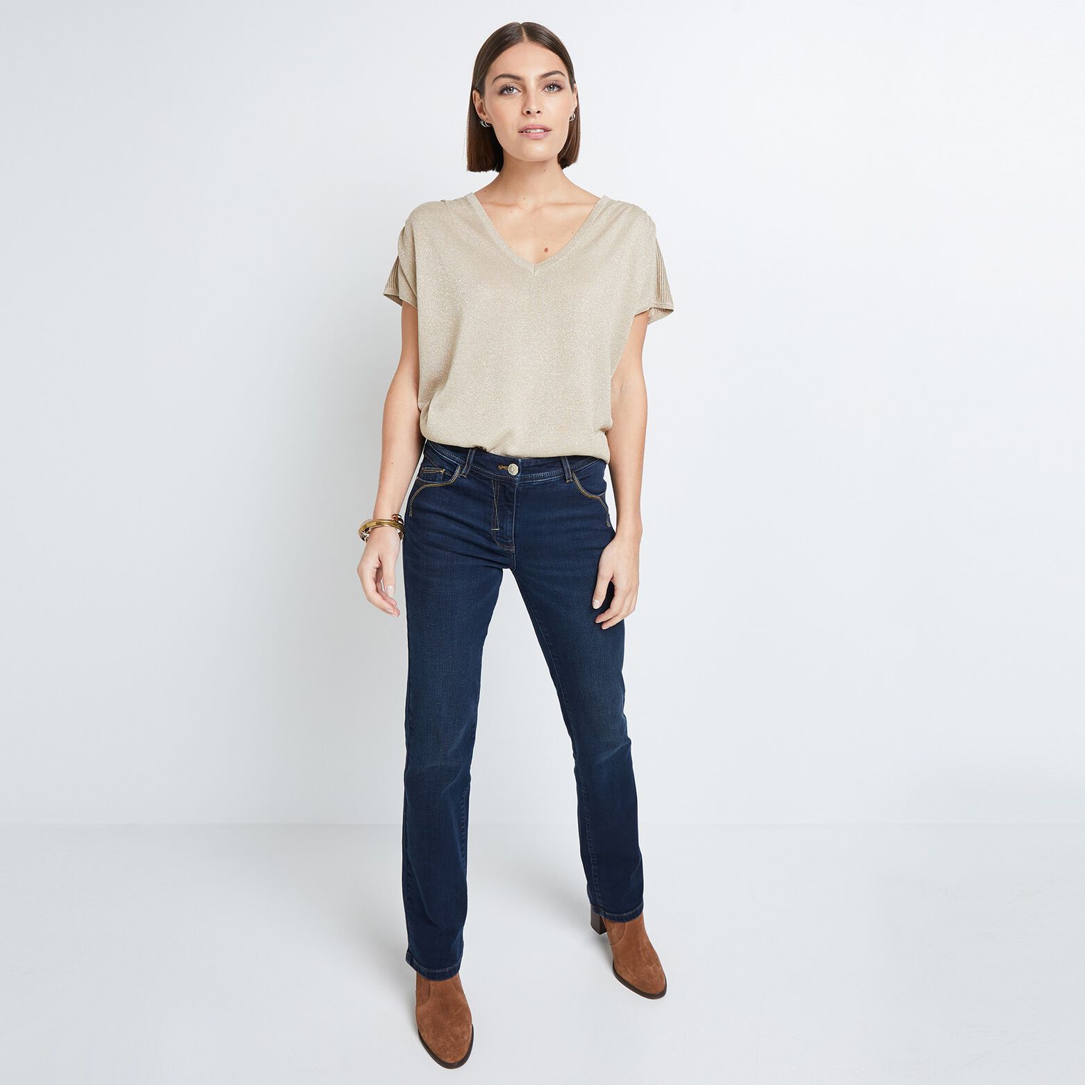 Pull manches courtes femme