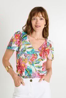 T-shirt col V femme