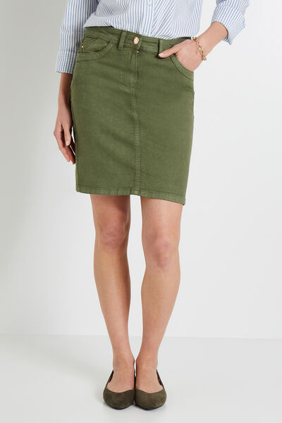 Jupe denim couleur femme