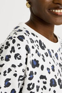 Sweat imprimé léopard femme