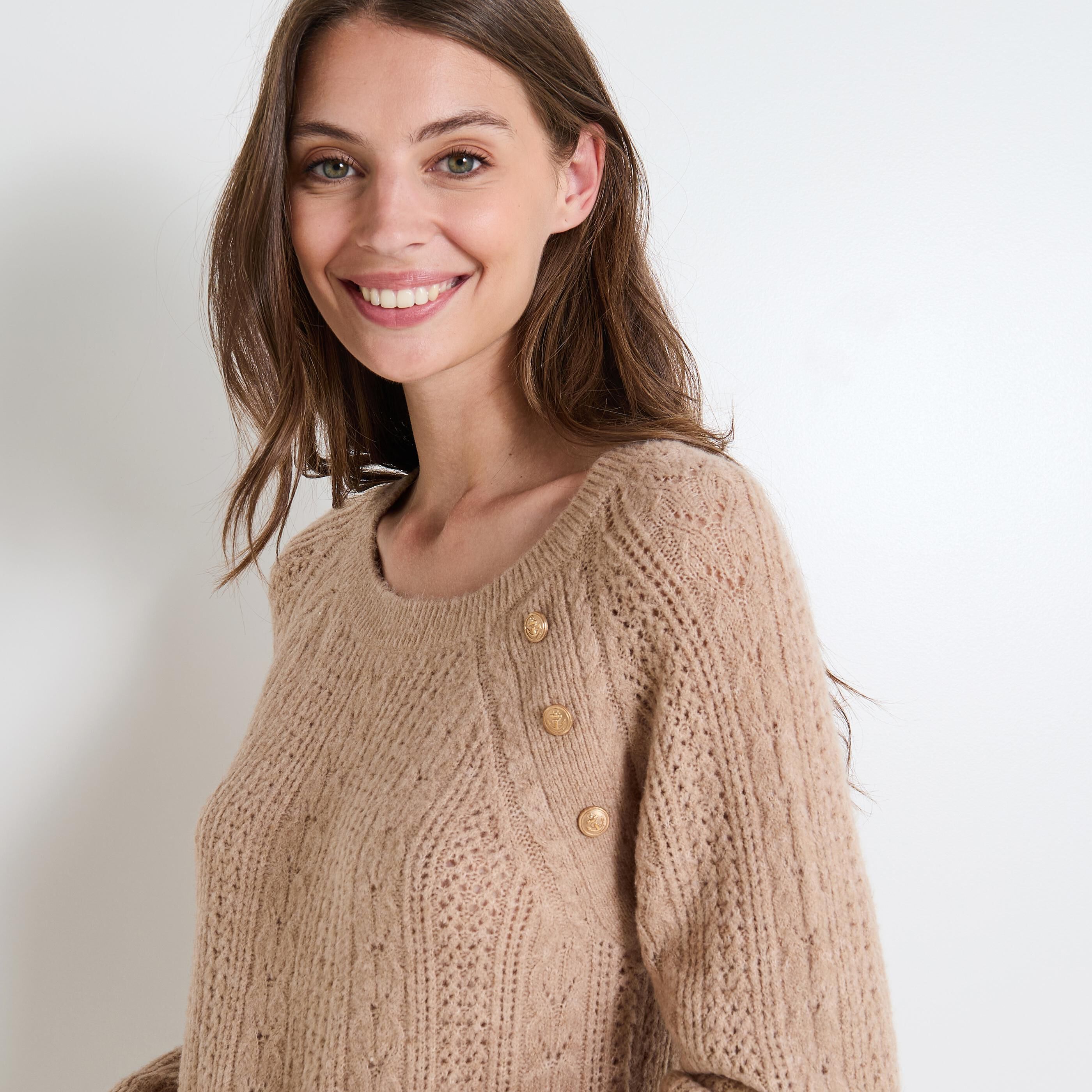 Robe pull col rond femme