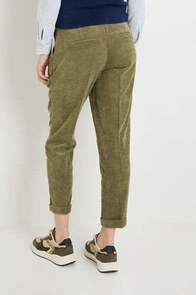 Pantalon velours à pinces femme