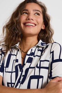 Chemise fluide en maille femme