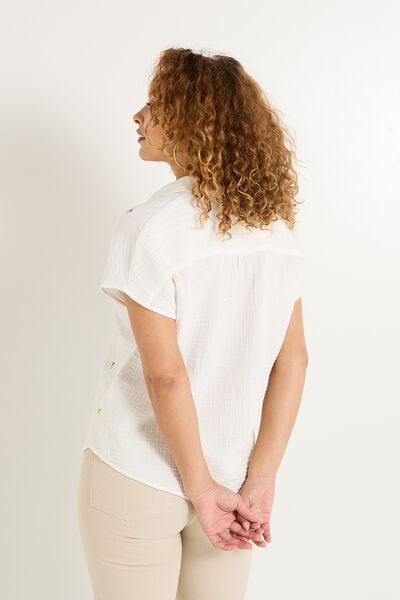 Chemise brodée femme