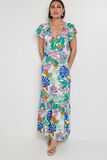Robe longue imprimée femme