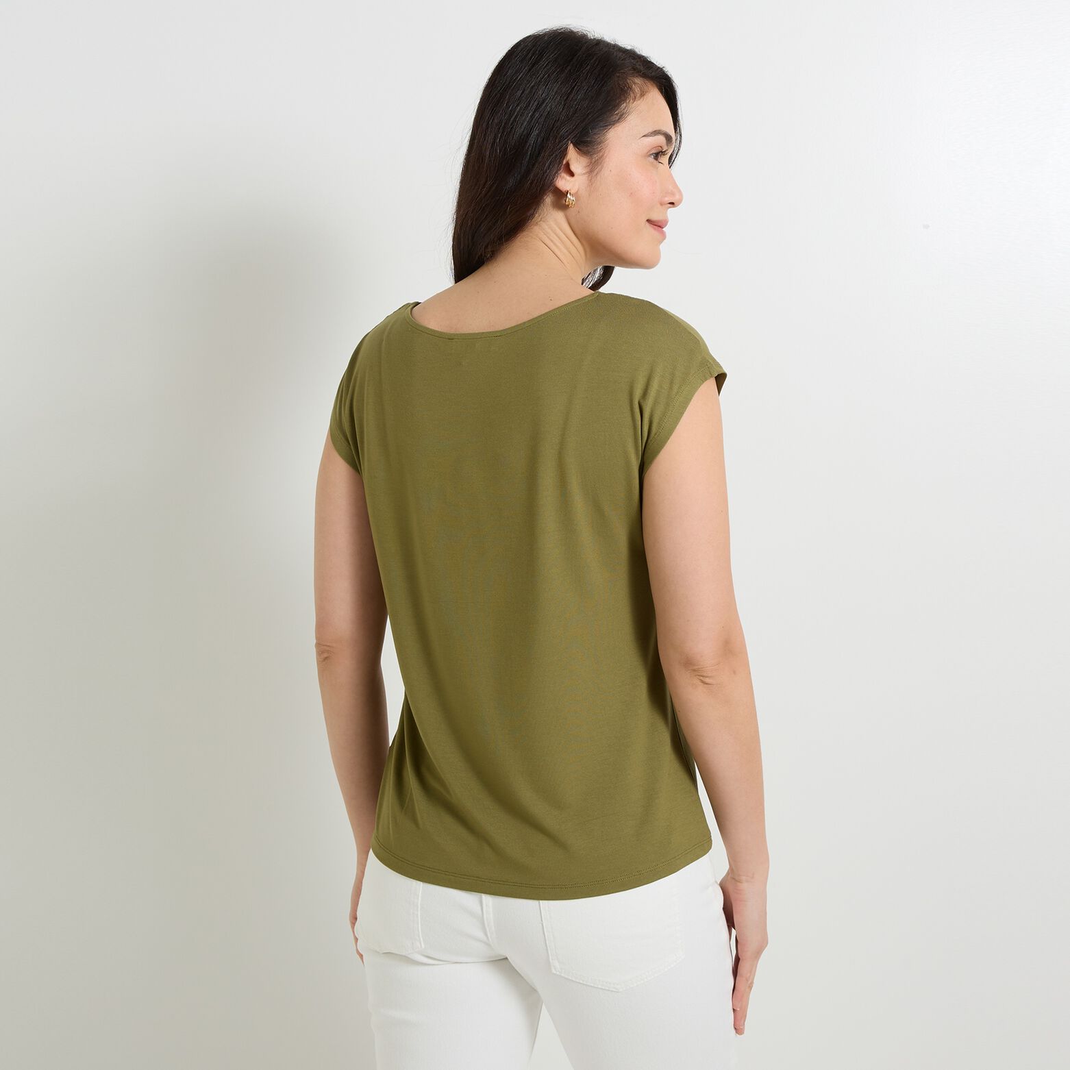 T-shirt col V femme