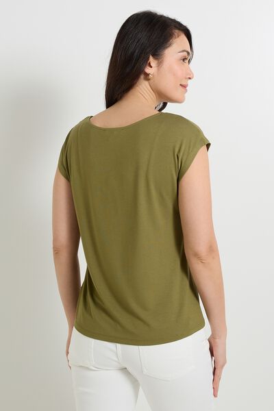 T-shirt col V femme