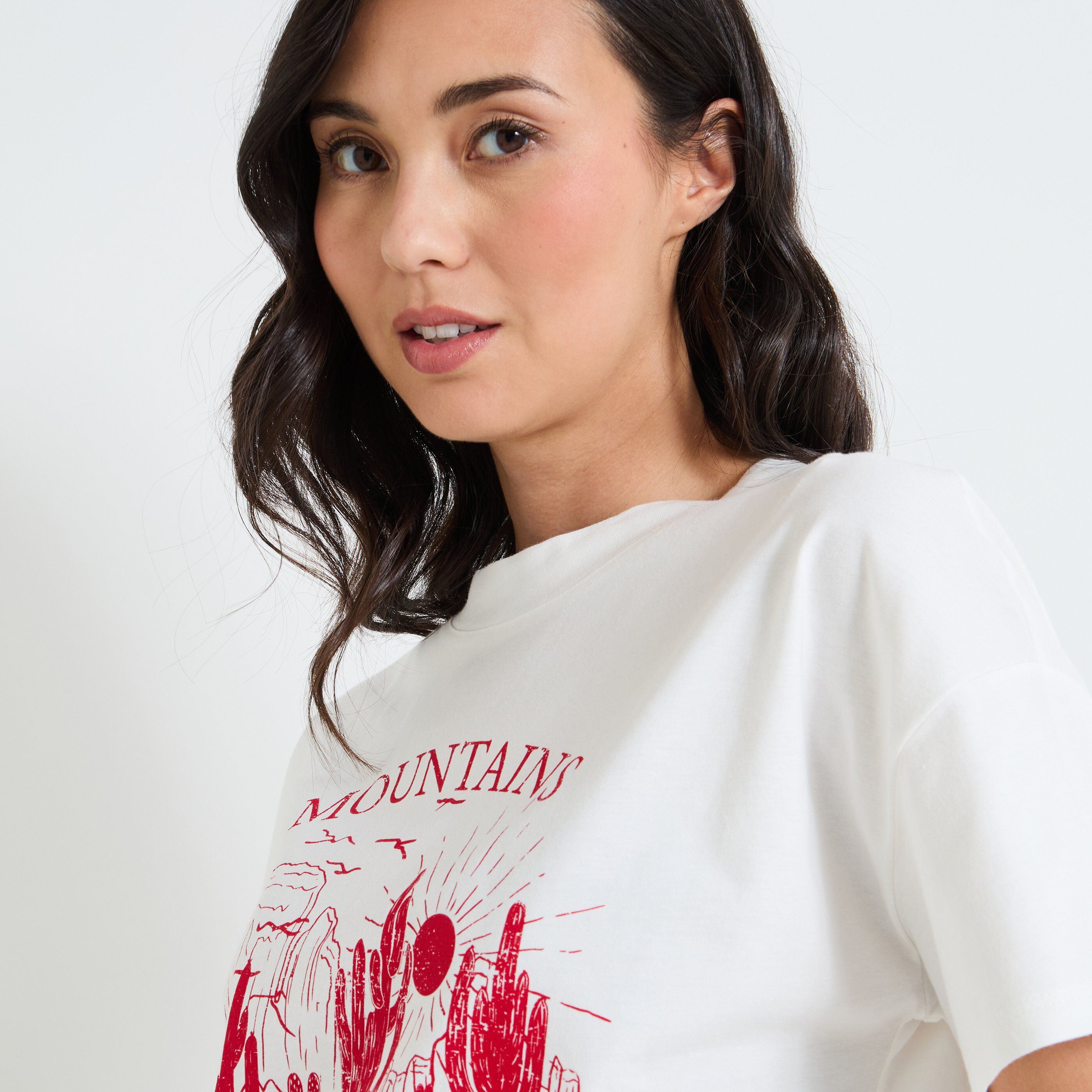 T-shirt col rond femme