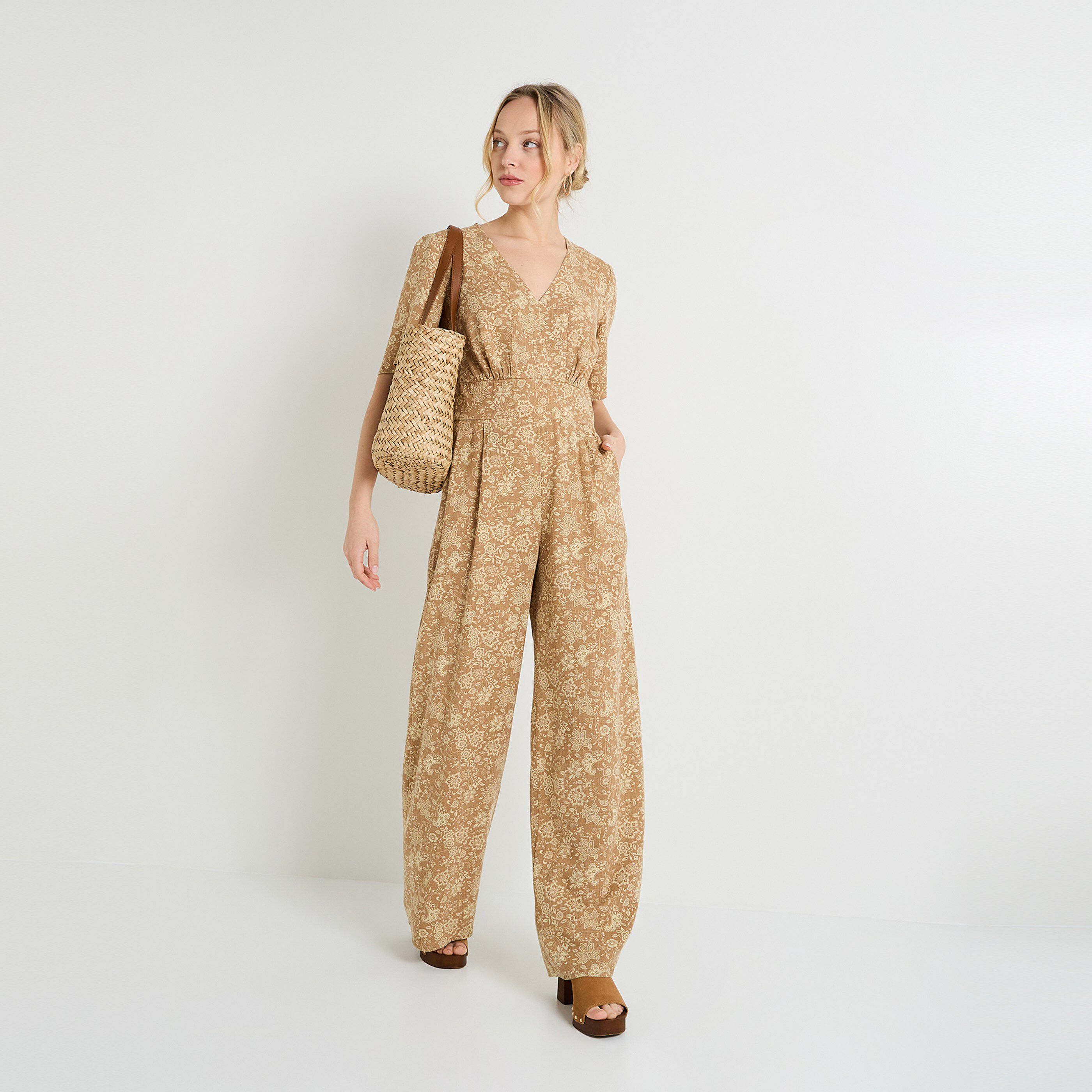 Combinaison manches courtes femme