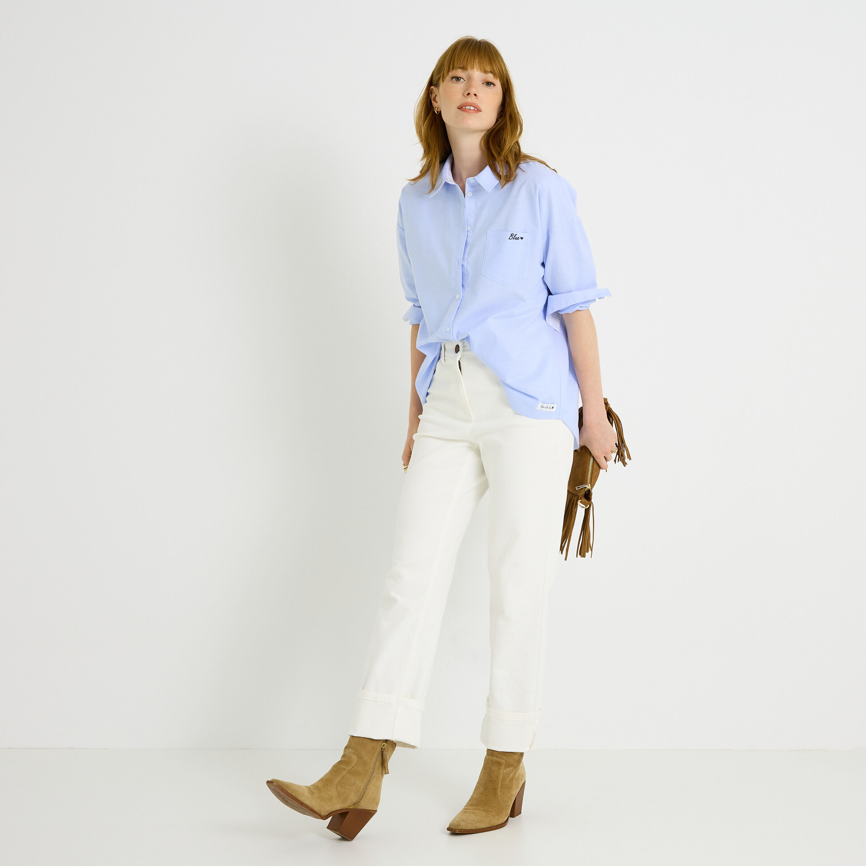 Chemise oversize unie femme