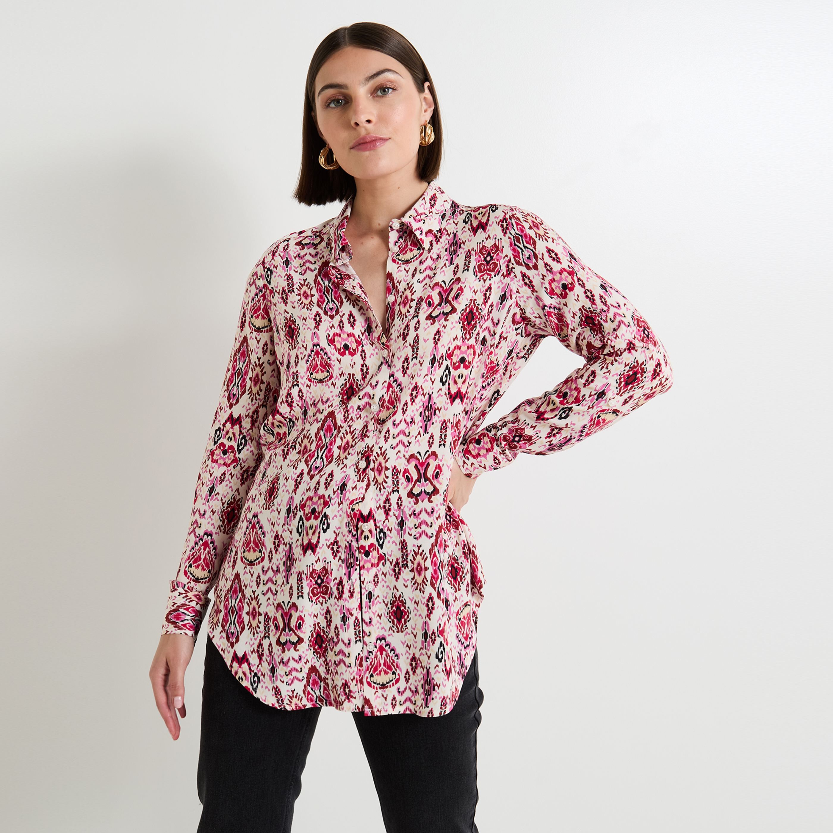 Chemise imprim&eacute;e femme