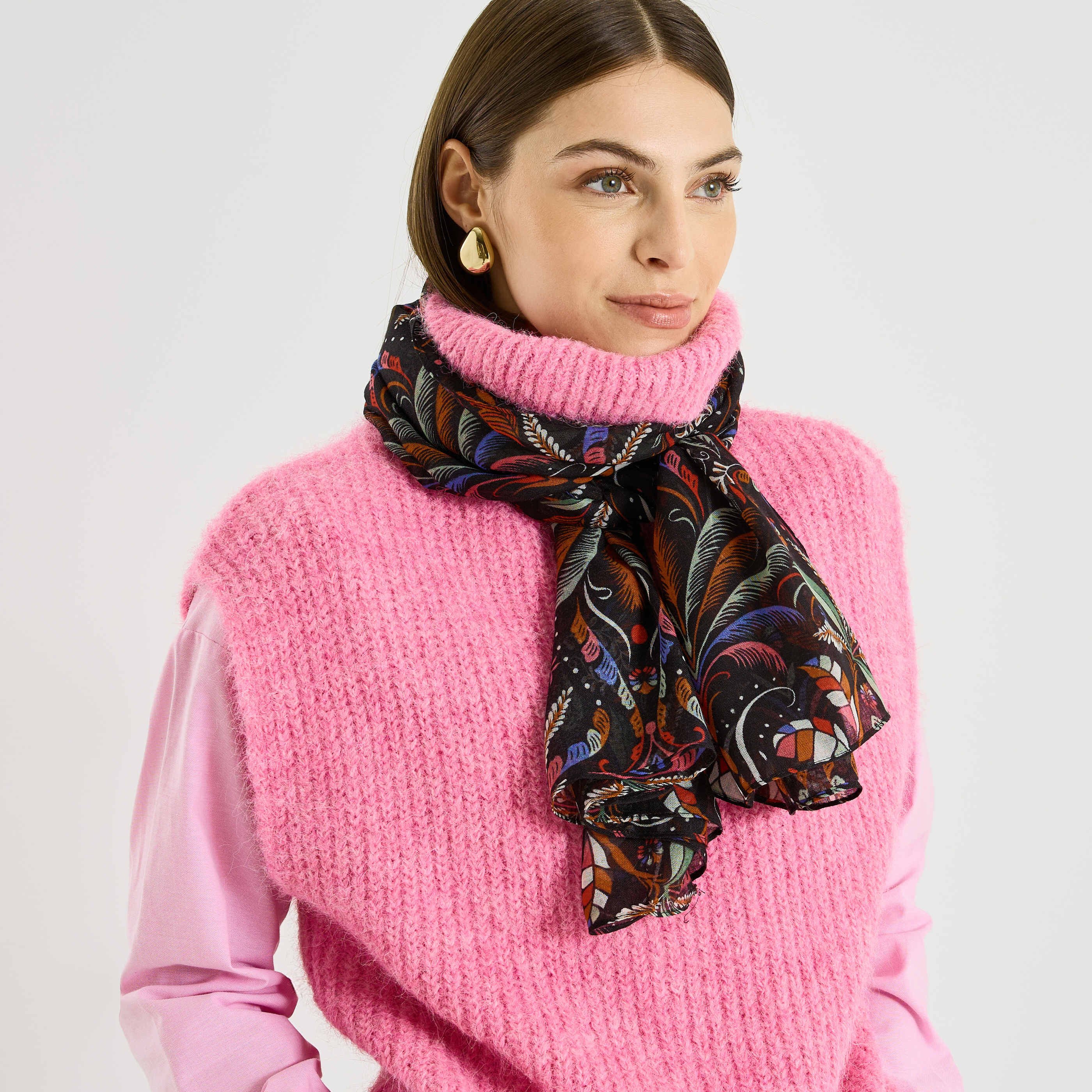 Etole longue imprim&eacute;e femme