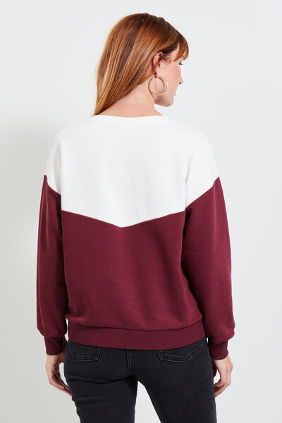 Sweat bi-color femme