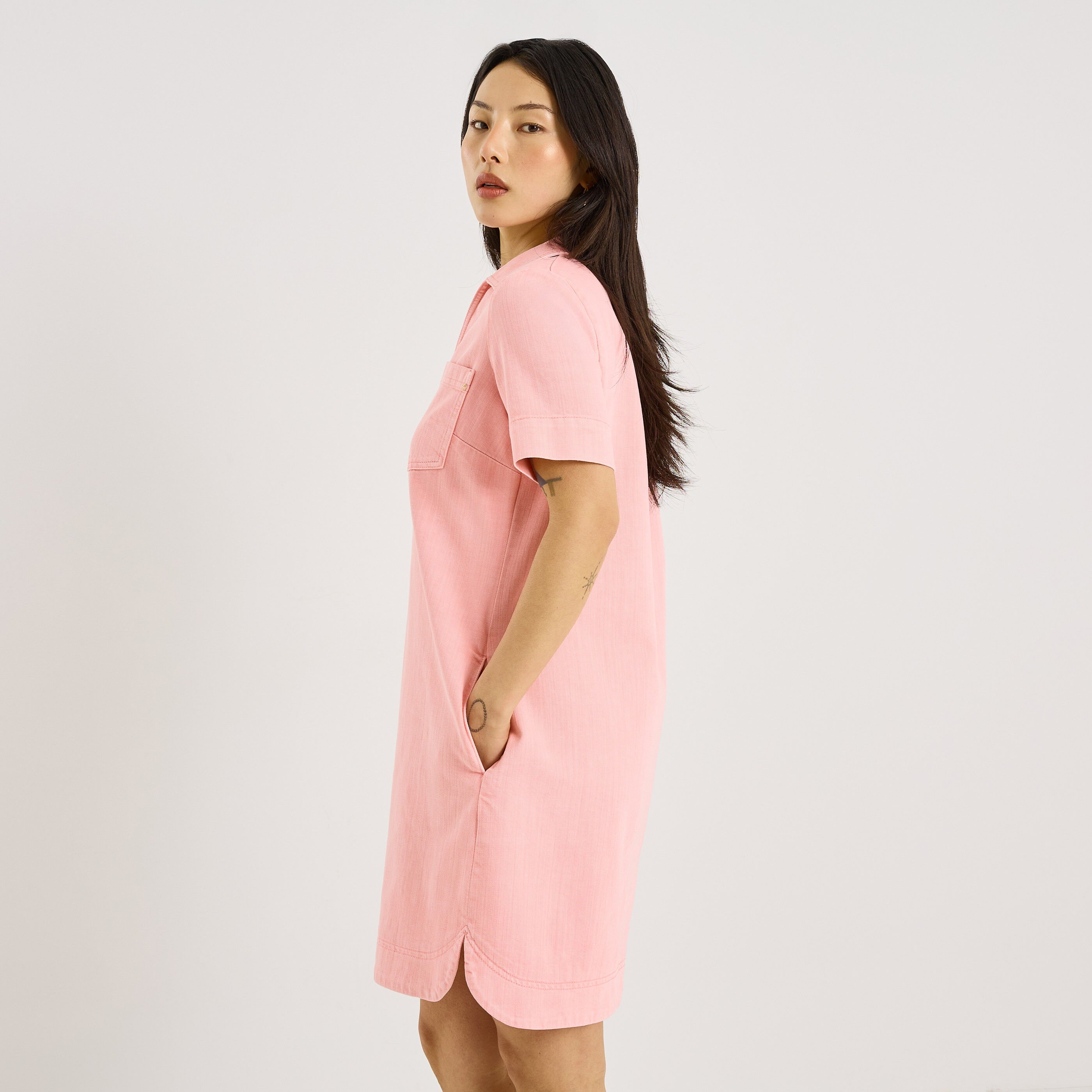 Robe courte en jean avec poches