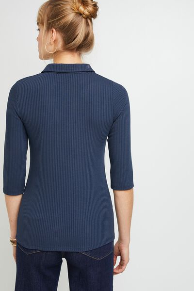 Polo manches 3/4 femme