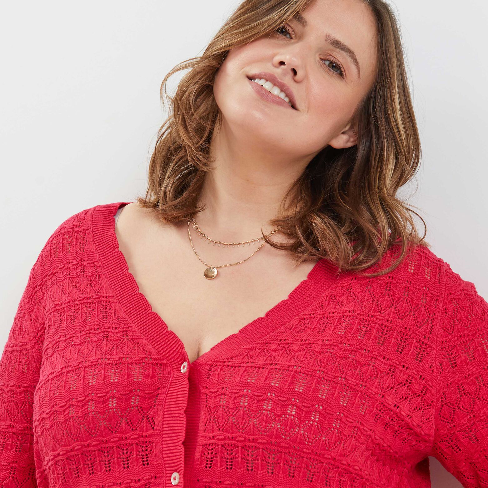 Gilet ajouré femme