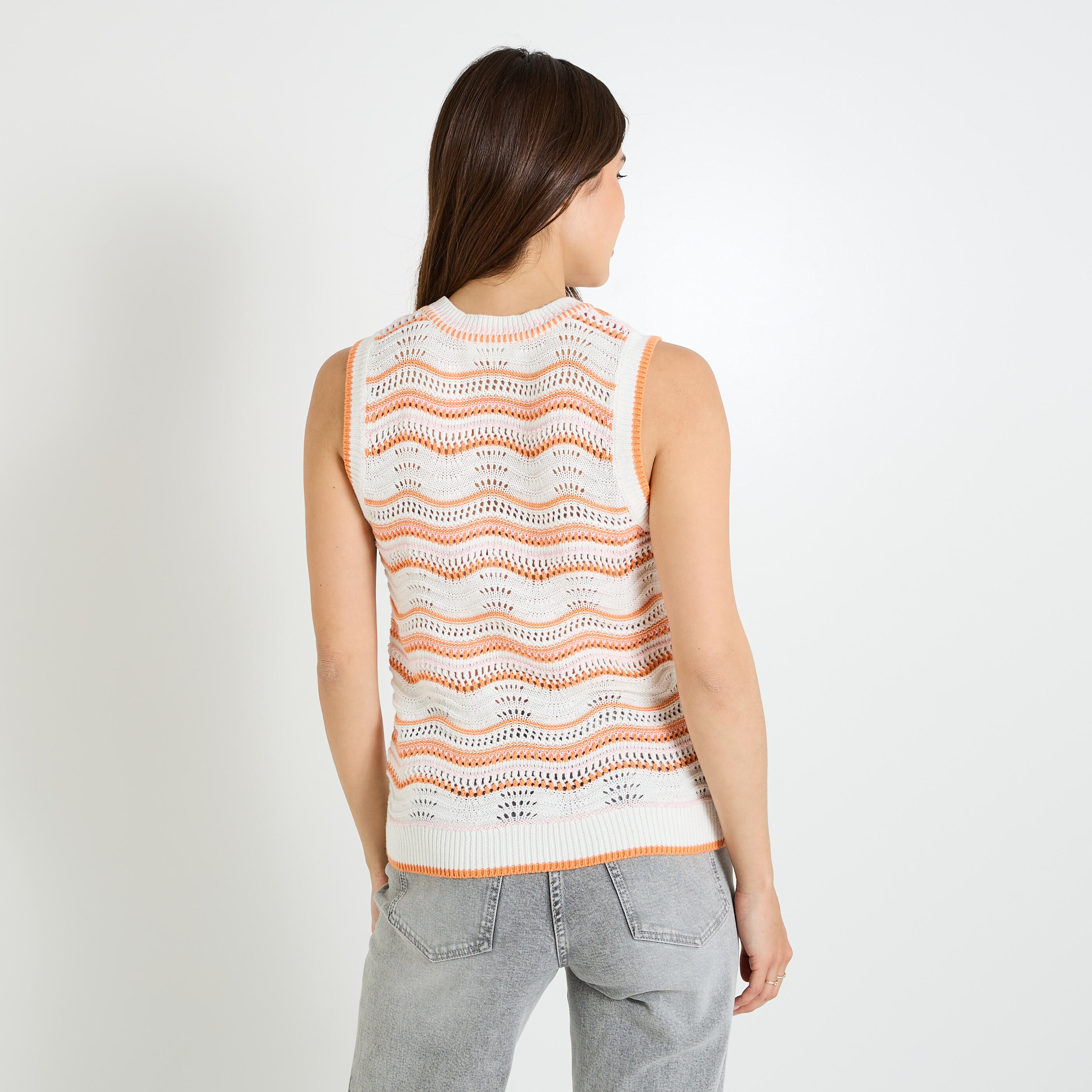 Pull sans manches femme