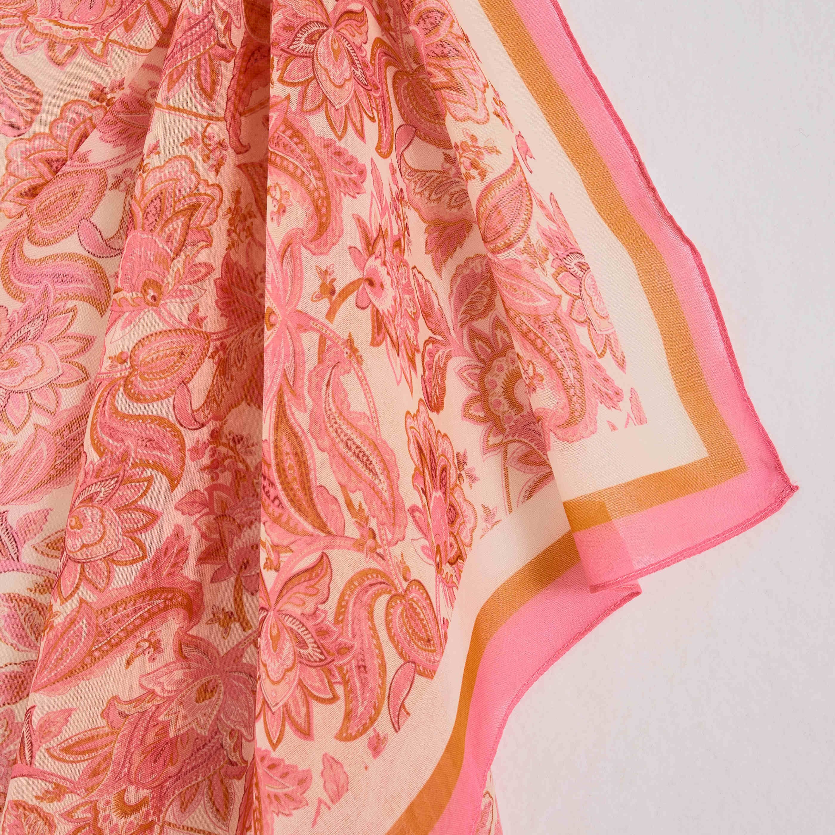 Foulard carr&eacute; imprim&eacute; floral femme