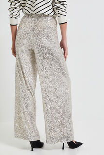 Pantalon flare à sequins femme